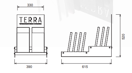Simple Ceramic Tile Display Stand With Multiple Slots Laminated Wooden Display Stand