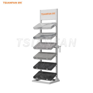 outdoor paving stone display rack