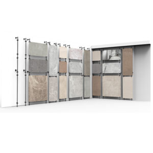 customize size wall hanging ceramic tile display rack design us CD101