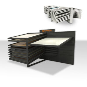 Exhibition Tile Showroom Reclining Ceramic stone Display Rack