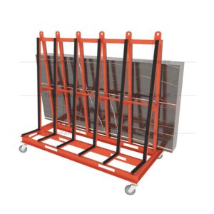heavy duty glass trolley stoneslab ceramic panel transport cart rack