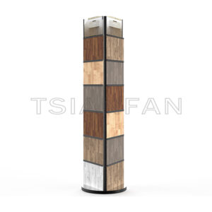 Exhibition hall Hardwood floor Wall Slab Marble rotating show rack-WL6013
