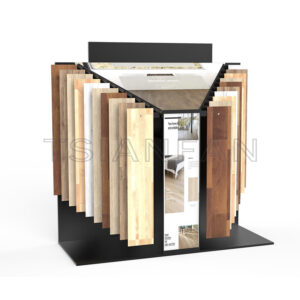 Exhibition  hall Solid wood floor Board Wall Slab   show Steel rack -WL6028