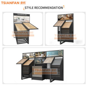 Solid wood floor slab sliding push pull display Steel Shelf