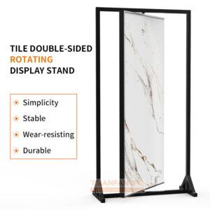 New Display design Large creamic tile marble slab display stand rotating display rack floor stand