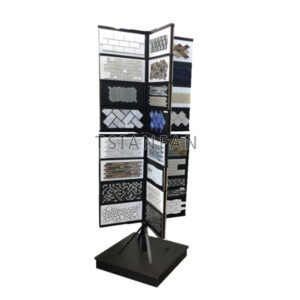 New design showroom Mosaic tile rotating display frame Natural stone Marble GraniteTile Flooring Display metal Stand  MZ1004
