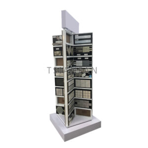 High quality metal Natural Stone Mosaic tile sample rotating display frame Marble Granite steel stand MZ1005