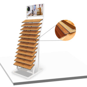 Factory custom solid wood floor display rack Wooden floor flooring rack metal rack