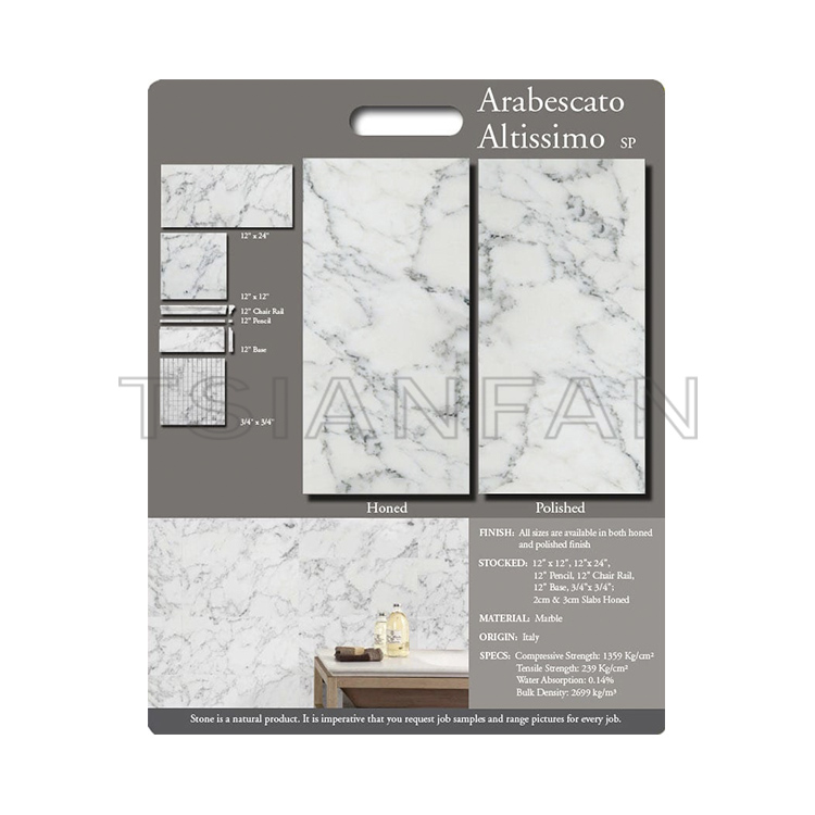 Customize Ceramic marble tile for Showroom Display board PF005-2