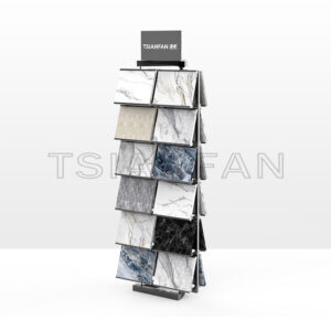 High Quality Metal show frame tile marble quartzite granite tile stone sample display stand srl597