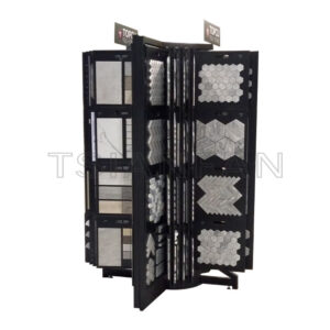 Custom wholesale mosaic tile stone flip display rack-MF012
