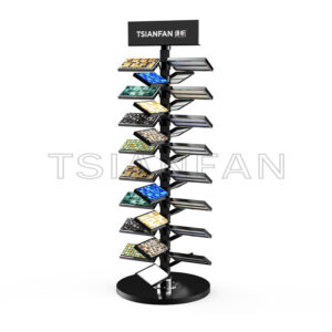 2023 new design floor rotating mosaic display rack-ML985