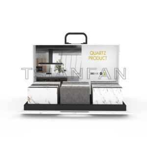 Custom portable marble display case for exhibition hall-PB017