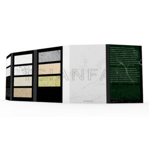 2023 design exhibition hall quartz stone upright flip book-PPE020