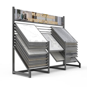 Large panel quartz stone sample sliding display stand-SG003