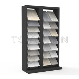  Floor Marble Quartz Stone Sample Waterfall Display Shelf-SG806