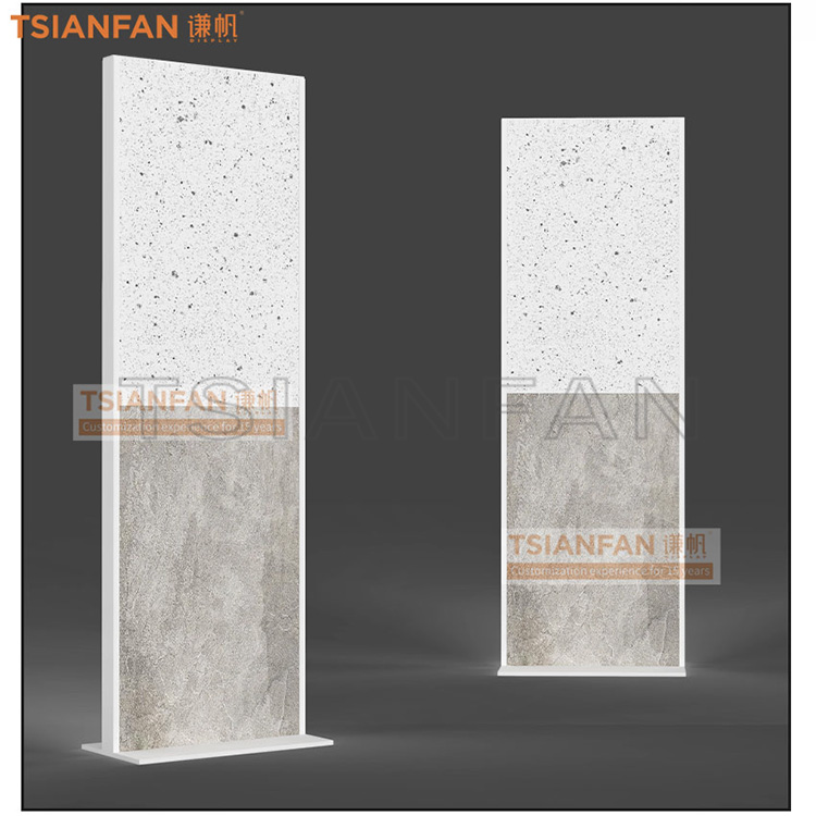 Custom double-panel rotating vertical stone display rack-SG1002 - 图片 2