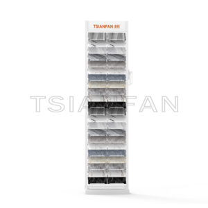 Custom vertical marble tile waterfall floor display shelf-SRL018