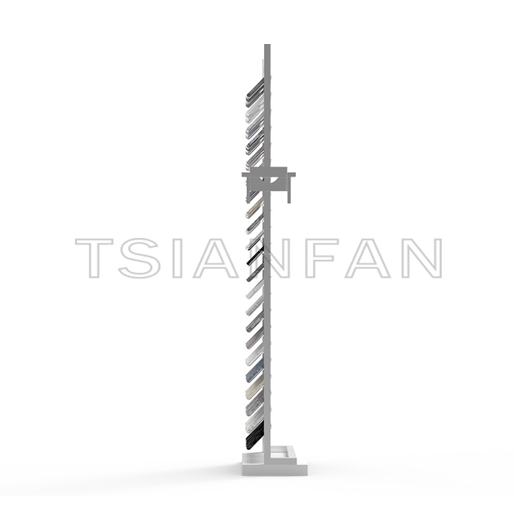 Custom vertical marble tile waterfall floor display shelf-SRL018 - 图片 3