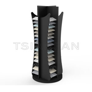 Vertical marble quartz tile display floor-to-ceiling frame-SRL701