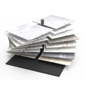 Customed Quartz Stone Sample Tile Desktop Display Rack-SG048