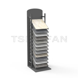 Wholesale quartz stone high quality steel floor waterfall display stand-SG111