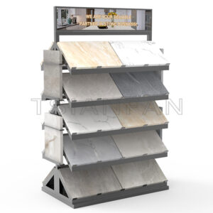 Customize Quartz Stone Artificial stone Waterfall Metal Display Stand-SG906