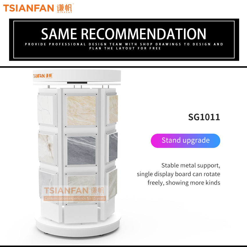 Customize rotatable quartz stone sample display frame Design-SG1010 - 图片 2