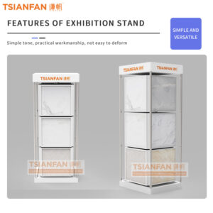 Exhibition hall rotatable sample quartz stone display cabinet-SG1012