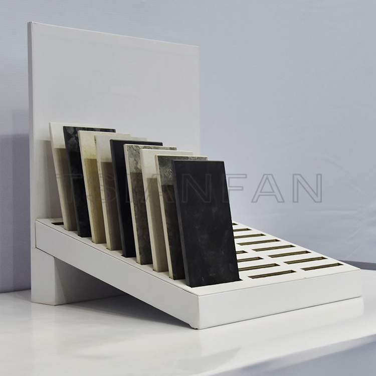New white countertop display stand quartz stone sample display - 图片 4