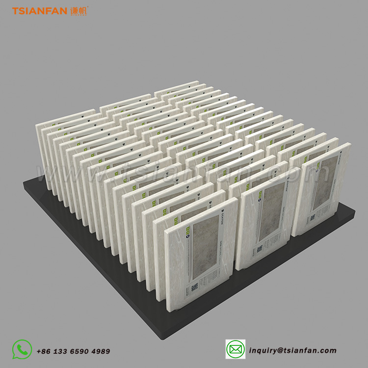 Engineered Stone tile display stand showroom sample display rack