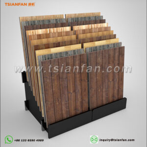 Solid Wood Flooring Sample Waterfall Display Stand Design Ideas