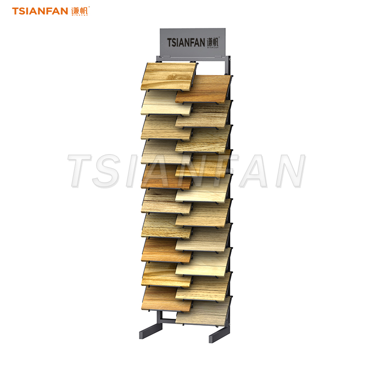 wood sample flooring stand low price export display tower