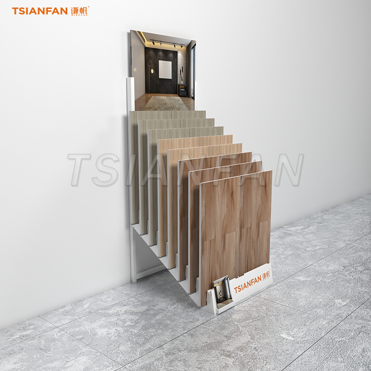 Wooden floor simple display stand exhibition sample iron stand-CT2131