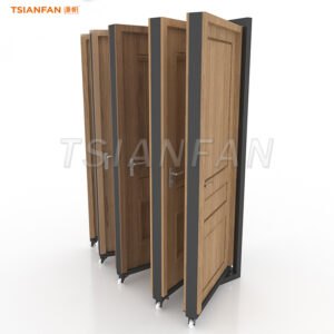 Boutique door sliding display rack suitable for showroom stores