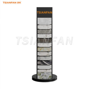 CZ015-White engineering stone display tower exhibition floor display stand