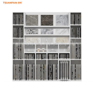 CZ126-White combination display cabinet tile sample wall floor stand