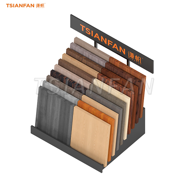 WE808-Desktop wood block sample storage rack custom countertop design rack - 图片 2