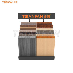 WE808-Desktop wood block sample storage rack custom countertop design rack