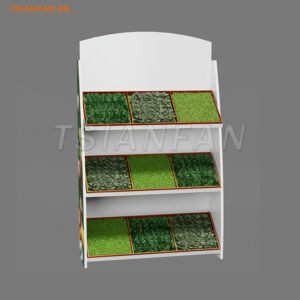 SZP006-Retail-ready artificial turf presentation racks turf showcase fixtures