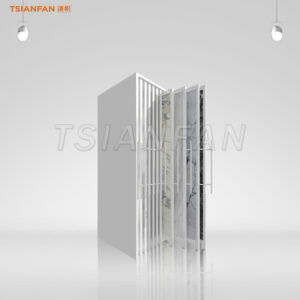 Large marble slate sliding display rack granite sample rack