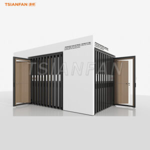 Iron sliding bracket door exhibition hall exhibition wooden door sample