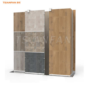 Engineered wood flooring holders pull-out display exhibition hall rack
