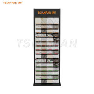 Artificial quartz stone floor stand frame exhibition hall custom bracket-SRL018