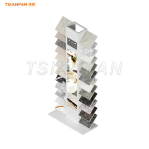 Silk screen printing process stone display rack for showrooms-SRL088