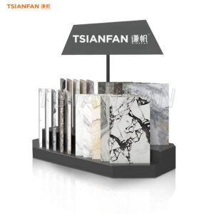 staggered marble stone display rack-SRT857