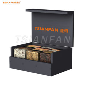 classic stone sample box cuboid display box