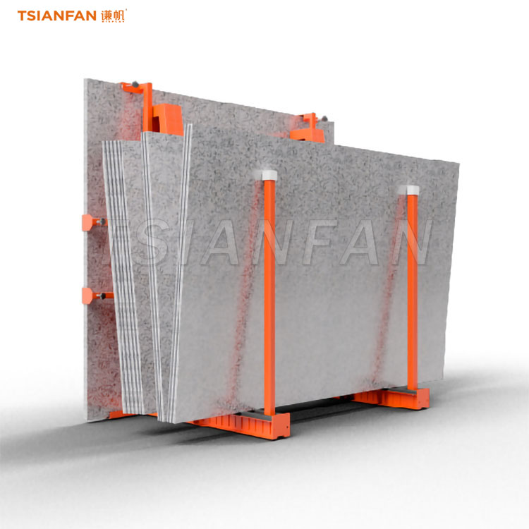 slab stone display rack flooring showroom design ideas - 图片 2