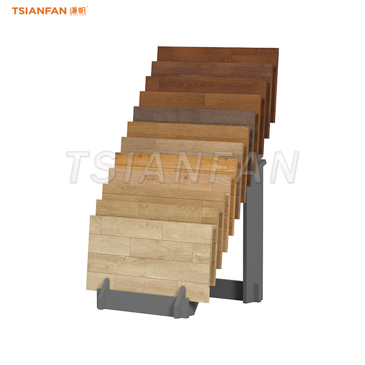 wood flooring slotted display rack tile display ideas-WE050