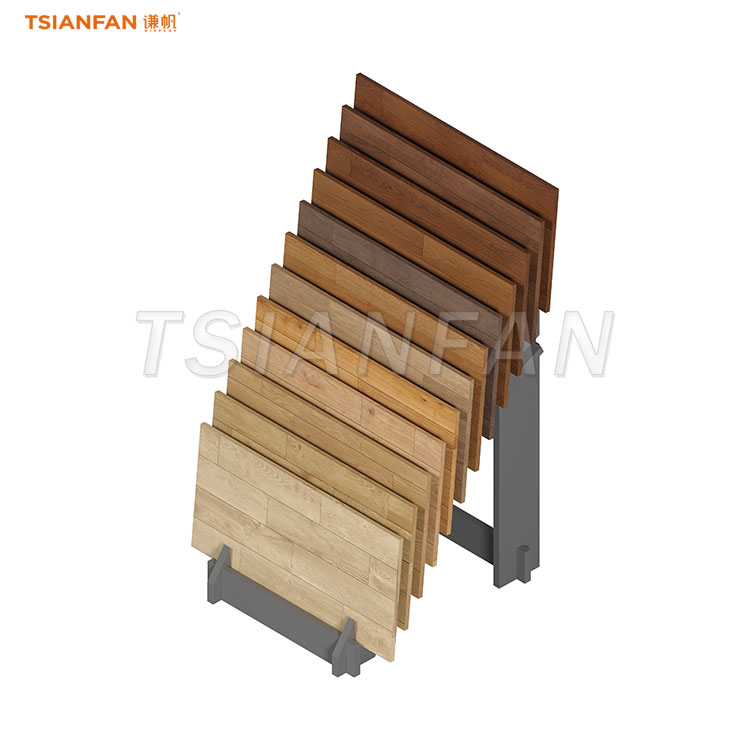 wood flooring slotted display rack tile display ideas-WE050 - 图片 3